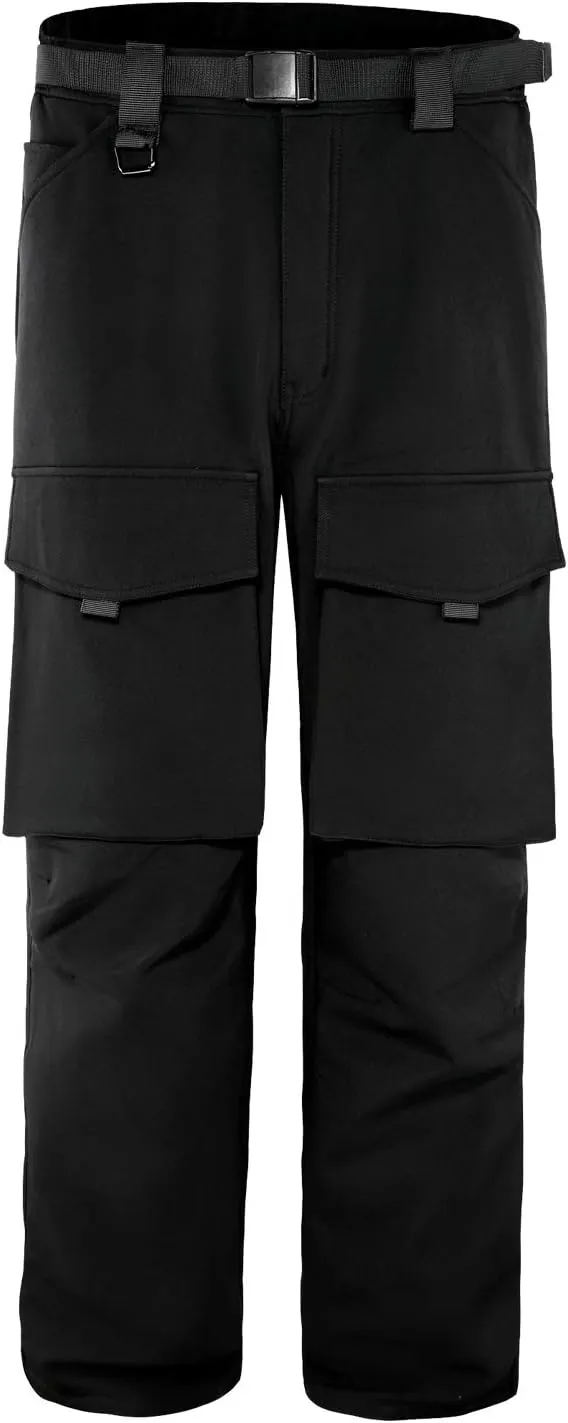 Mr.Stream Men's Hiking Multi Pocket Mountain Outdoor Trekking Sports Camping Windproof Fleece Pants