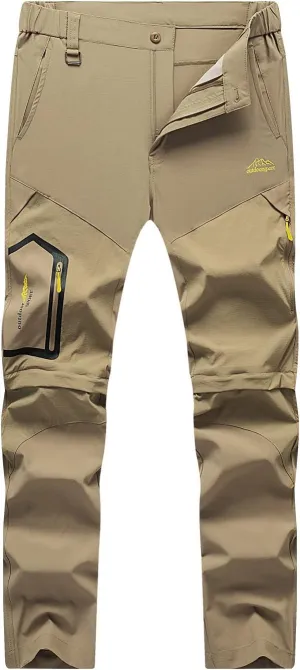 Mr.Stream Men's Walking Windproof Breathable Camping Quick Drying Outdoor Convertible Hiking Pants