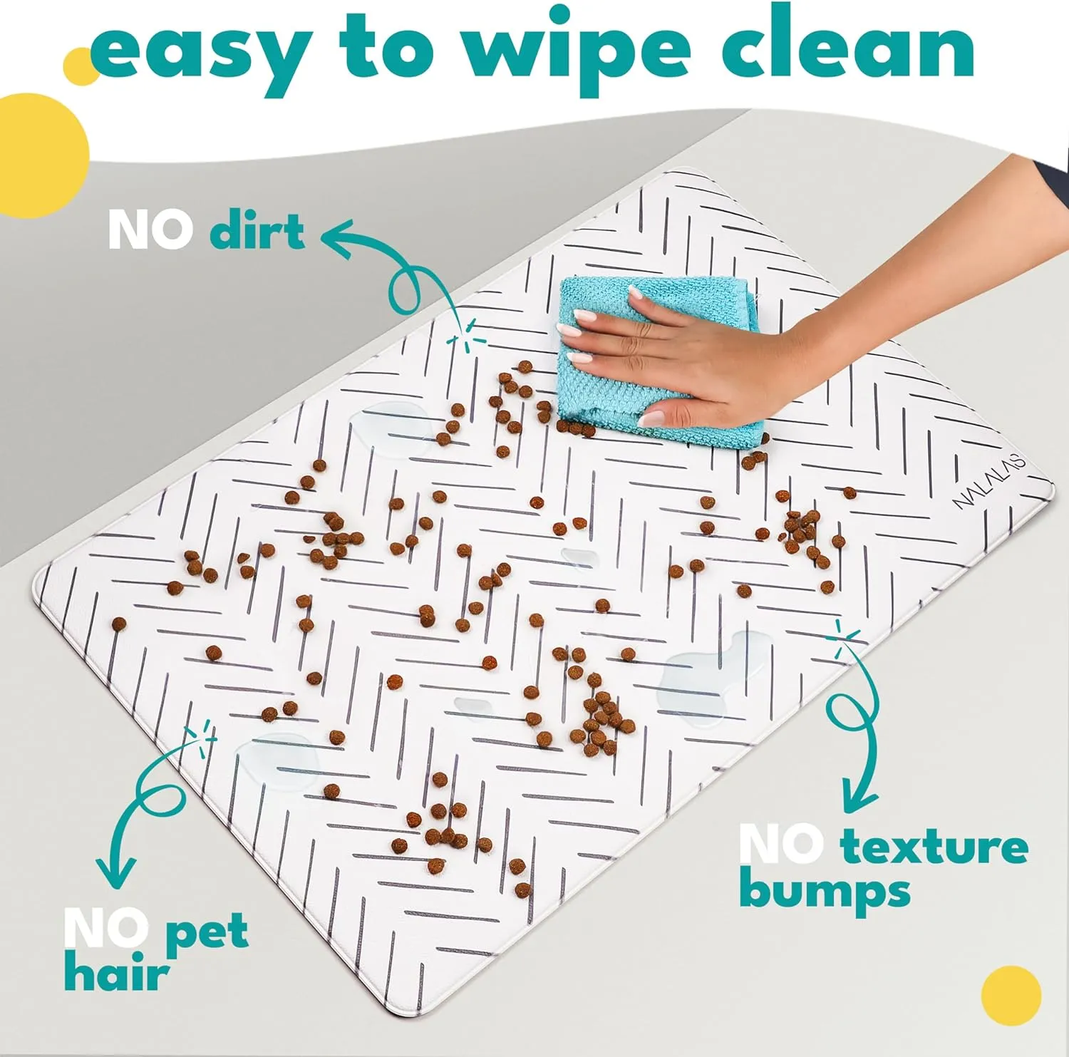 Mud Cloth Pet Food Mat - Cats & Small Dogs
