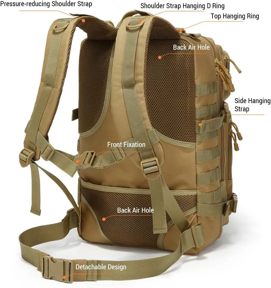 Multi-functional 45L Camping Backpack Oxford Cloth Large Capacity Outdoor Hiking Backpack,trekking backpack