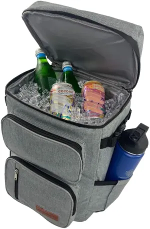 Multi Use Soft Insulated Cooler Backpack Bag for Outdoor Camping, Travel, Beach, Fishing, Sports, Lightweight and Portable, Holds up to 36 Cans, Keep Items Hot or Cold, Grey