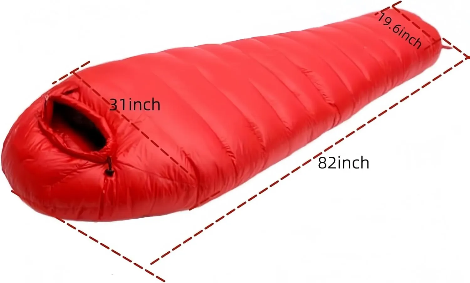 Mummy Down Sleeping Bag Temperatures Range from 5F Degree to 68F Degree White Goose Down Sleeing Bag Outdoor Activity