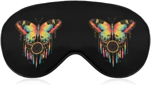 Nativbe Dream Catcher Colorful Butterfly Fashion Eye Mask Comfortable Light Blocking Sleep Mask Soft Night Cover Eye for Unisex