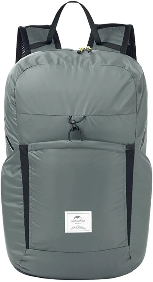 Naturehike 22L Ultralight Lightweight Hiking Daypacks,0.37LB, Waterproof Backpack,Foldable Backpack for Travel Hiking (grey)