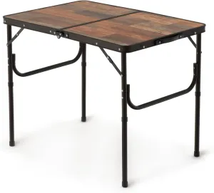 Naturehike Camping Folding Table, Small Portable Camping Side Tables with Adjustable Legs, Folding Beach Table with Carry Bag for Outdoor Camping, Cooking, BBQ, Travel - Retro