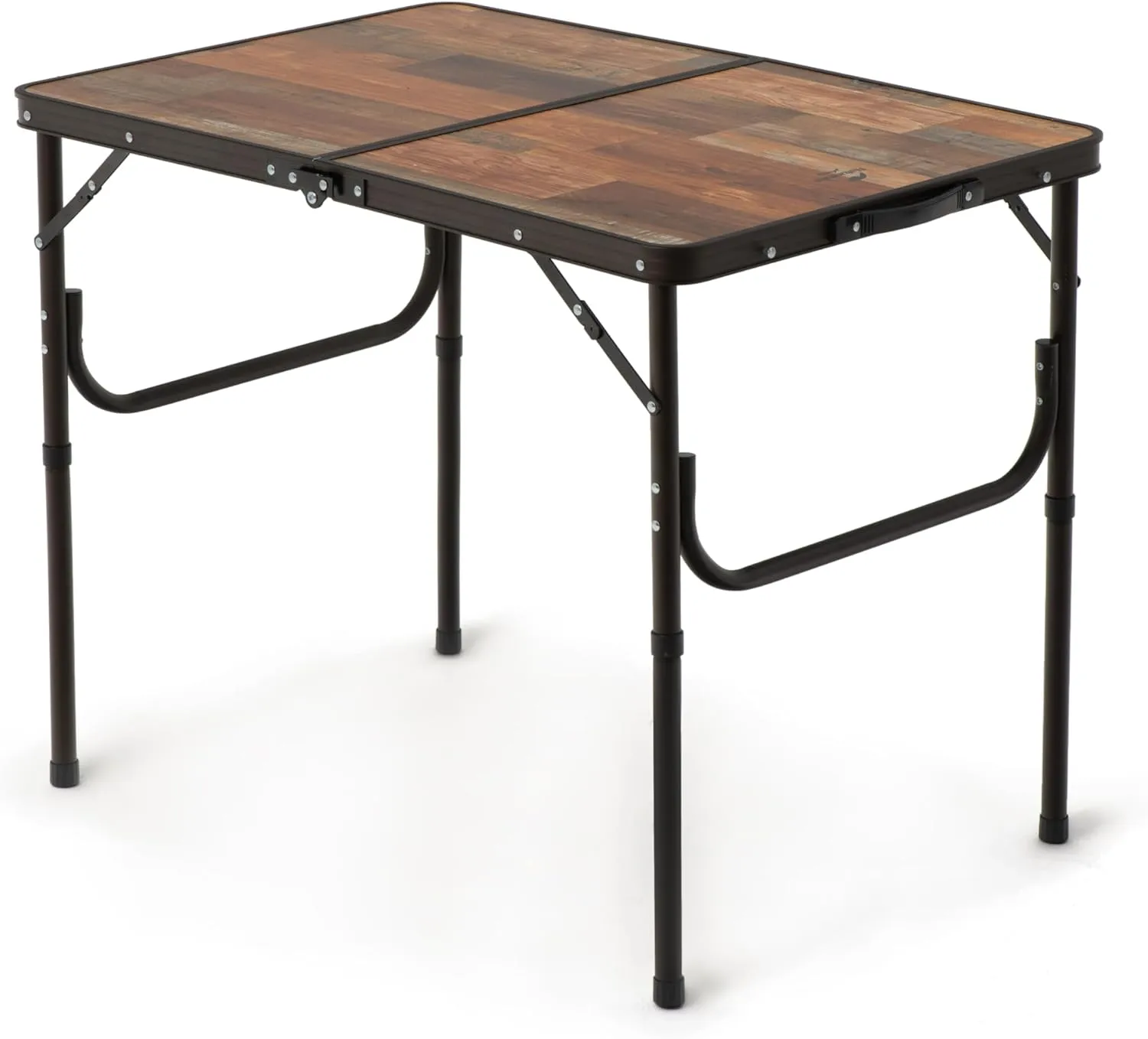 Naturehike Folding Camping Table, Portable Tables with Adjustable Legs, 35.4×23.6×14.6 Inch Foldable Camp Pinic Tables with Carry Bag for Outdoor Camping, BBQ, Travel - Large Retro