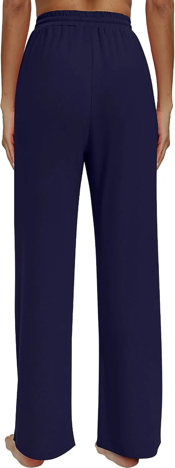 Neer 3 Pack Women's Baggy Sweatpants with Pockets, Wide Leg Yoga Pants Cozy Thick Lounge Pants Drawstring Casual Loose Jogger
