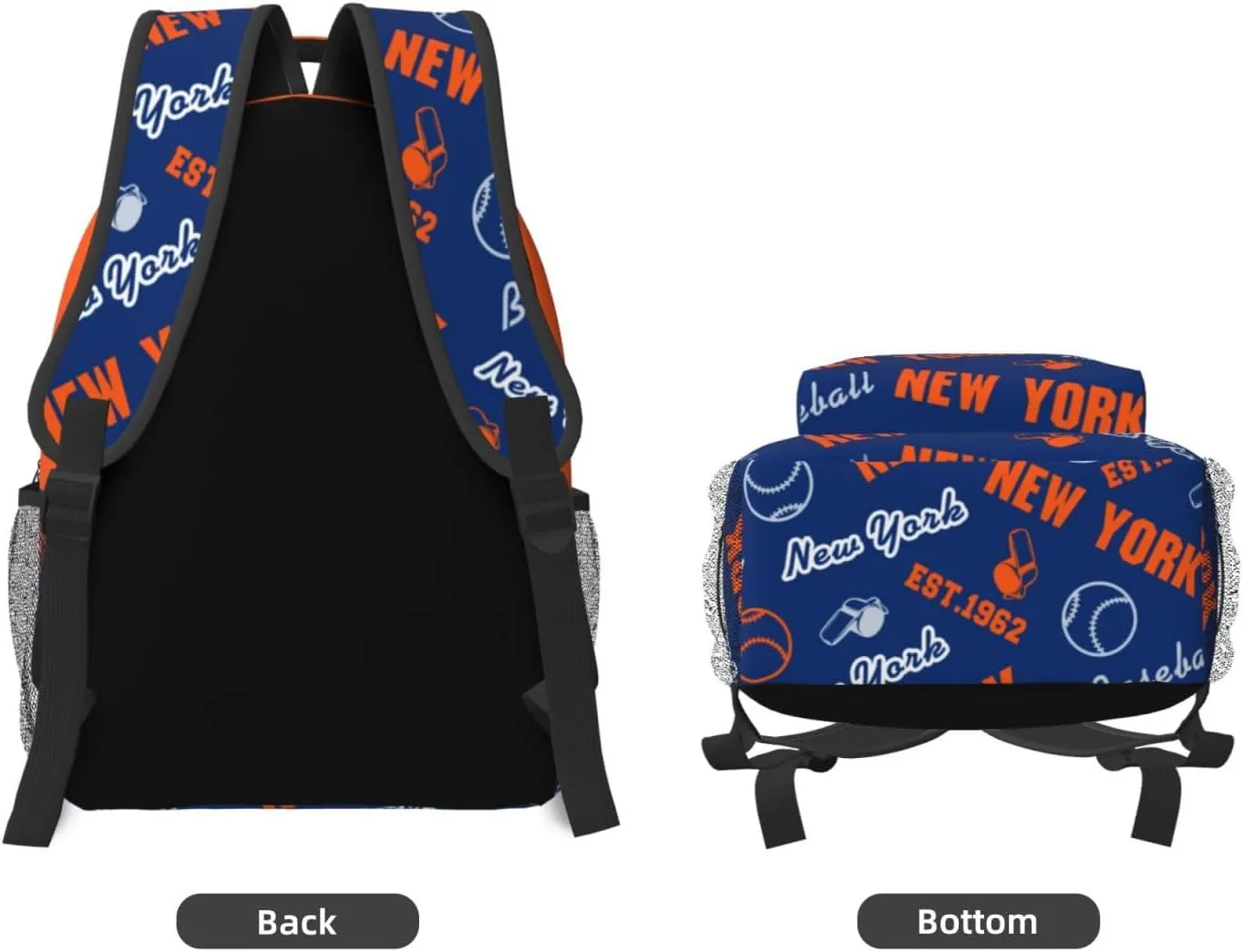 New York Backpack for Boys and Girls, Laptop Backpack for Men and Women, Large Capacity Lightning Bookbag Waterproof Adjustable School Bags for Travel Daypack Laptop Sport Bag