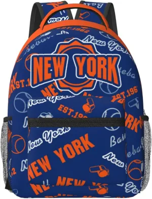 New York Backpack for Boys and Girls, Laptop Backpack for Men and Women, Large Capacity Lightning Bookbag Waterproof Adjustable School Bags for Travel Daypack Laptop Sport Bag