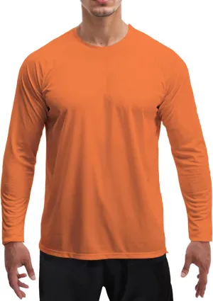 NEYOUQE Men's Sun Protection UPF 50  Shirts Long Sleeve Running Workout Athletic Gym Shirt UV Swim Fish Rash Guard Hiking