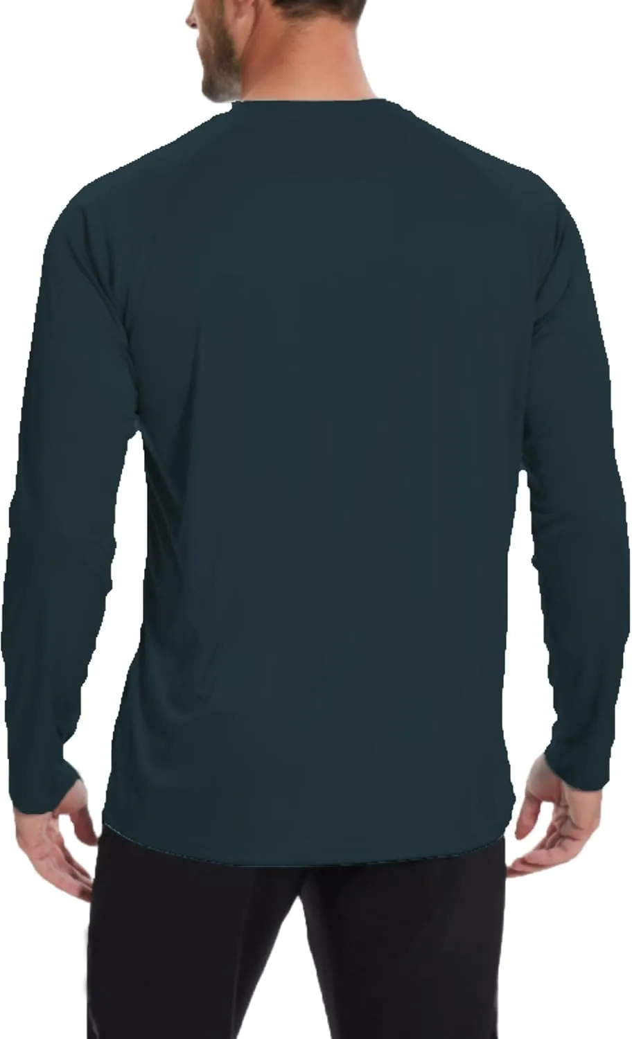 NEYOUQE Men's Sun Protection UPF 50  Shirts Long Sleeve Running Workout Athletic Gym Shirt UV Swim Fish Rash Guard Hiking
