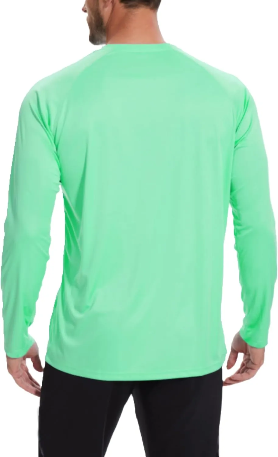 NEYOUQE Men's Sun Protection UPF 50  Shirts Long Sleeve Running Workout Athletic Gym Shirt UV Swim Fish Rash Guard Hiking