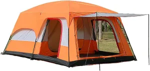 NIEH Family Tent Doble Layer Dome Tent Camping Tent with 2 Extra Dark Sleeping Cabins for Outdoor Hiking Camping Climing