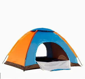 NIEH Outdoor Camping Tent Camping Tent,Waterproof & Windproof Backpack Outdoor Dome Tent Two Doors Backpacking with Gauze Curtain,2-4 Person Large Tent for Family,Beach Traveling,Hunting,Fish