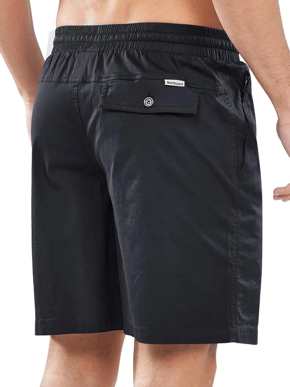 NORTHYARD Men's Casual Shorts-Cotton 9" Golf Work Summer Beach Hiking Shorts with Pockets