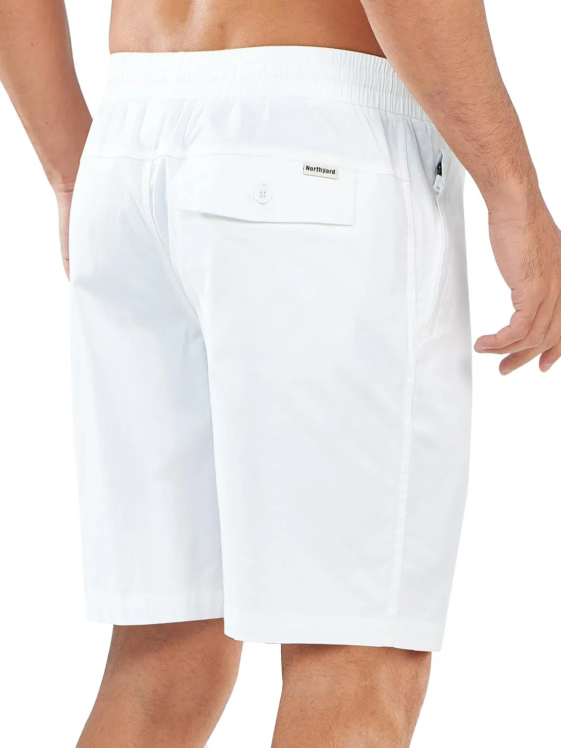 NORTHYARD Men's Casual Shorts-Cotton 9" Golf Work Summer Beach Hiking Shorts with Pockets