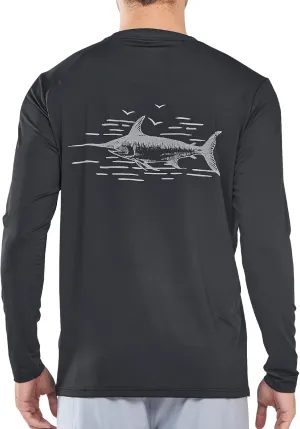 NORTHYARD Men's UPF 50  Sun Protection Shirts Long Sleeve Swim Beach Rash Guard UV Lightweight Quick Dry Fishing SPF T-Shirt