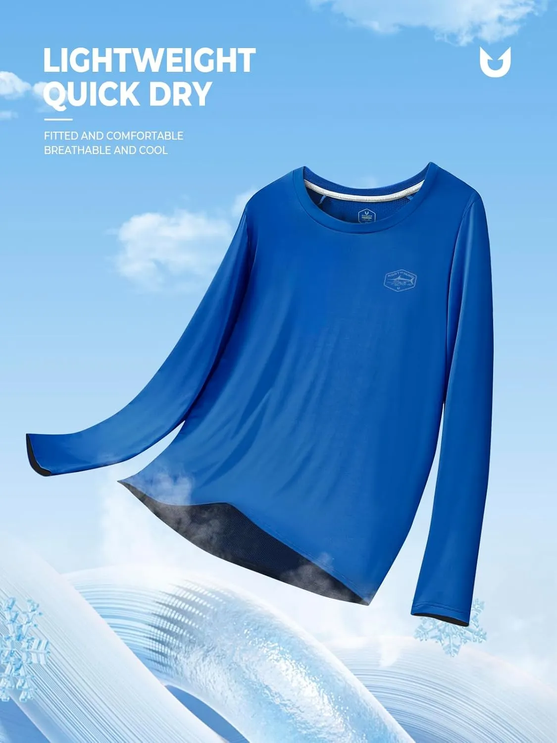 NORTHYARD Men's UPF 50  Sun Protection Shirts Long Sleeve Swim Beach Rash Guard UV Lightweight Quick Dry Fishing SPF T-Shirt
