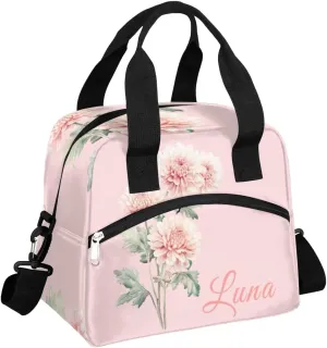 November Custom Lunch Bag with Name Personalized Insulated Lunch Box with Adjustable Shoulder Strap Customized Reusable Adult Cooler Lunch Tote Bag for Men Women Work Office Picnic