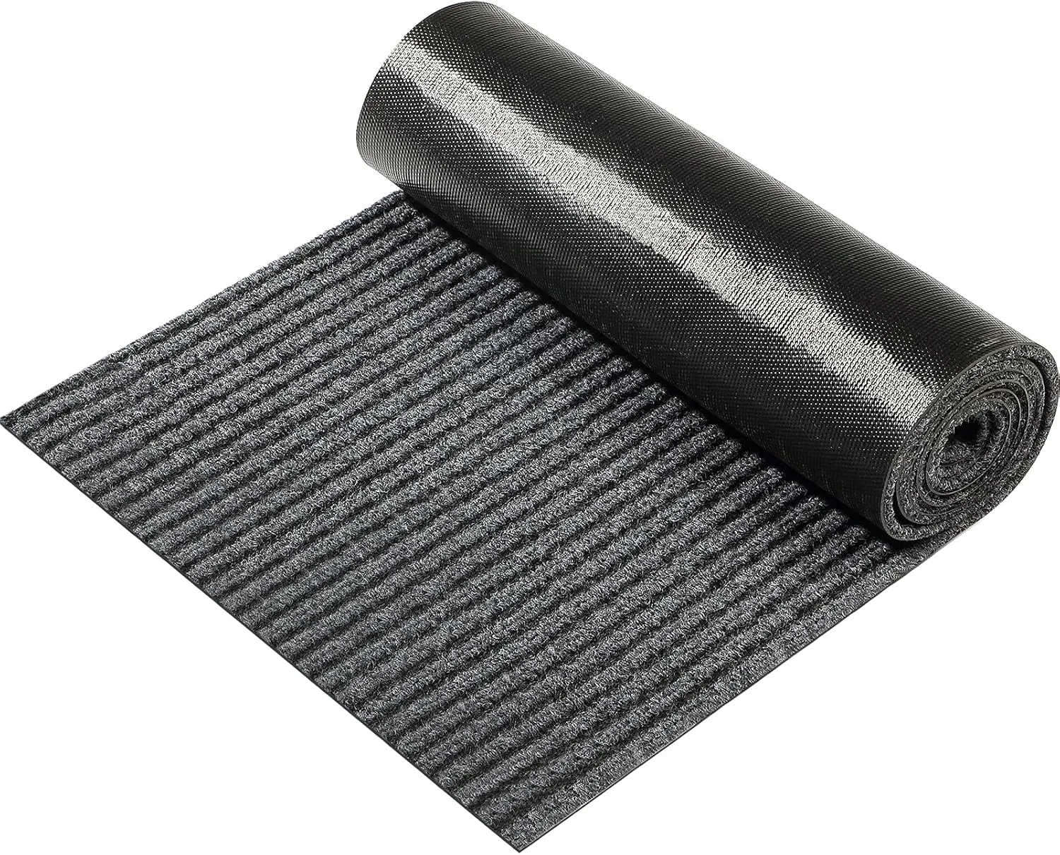 Nuanchu Large Semi Finished Outdoor Mat 16 x 79 Inch Narrow Door Mat Non Slip Boot Rugs Waterproof Carpet Roll for Bathroom Entryway Indoor Outdoor(Gray,1 Roll)