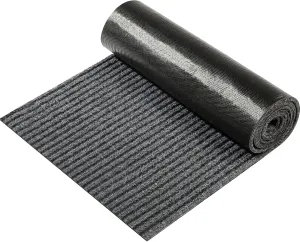 Nuanchu Large Semi Finished Outdoor Mat 16 x 79 Inch Narrow Door Mat Non Slip Boot Rugs Waterproof Carpet Roll for Bathroom Entryway Indoor Outdoor(Gray,1 Roll)