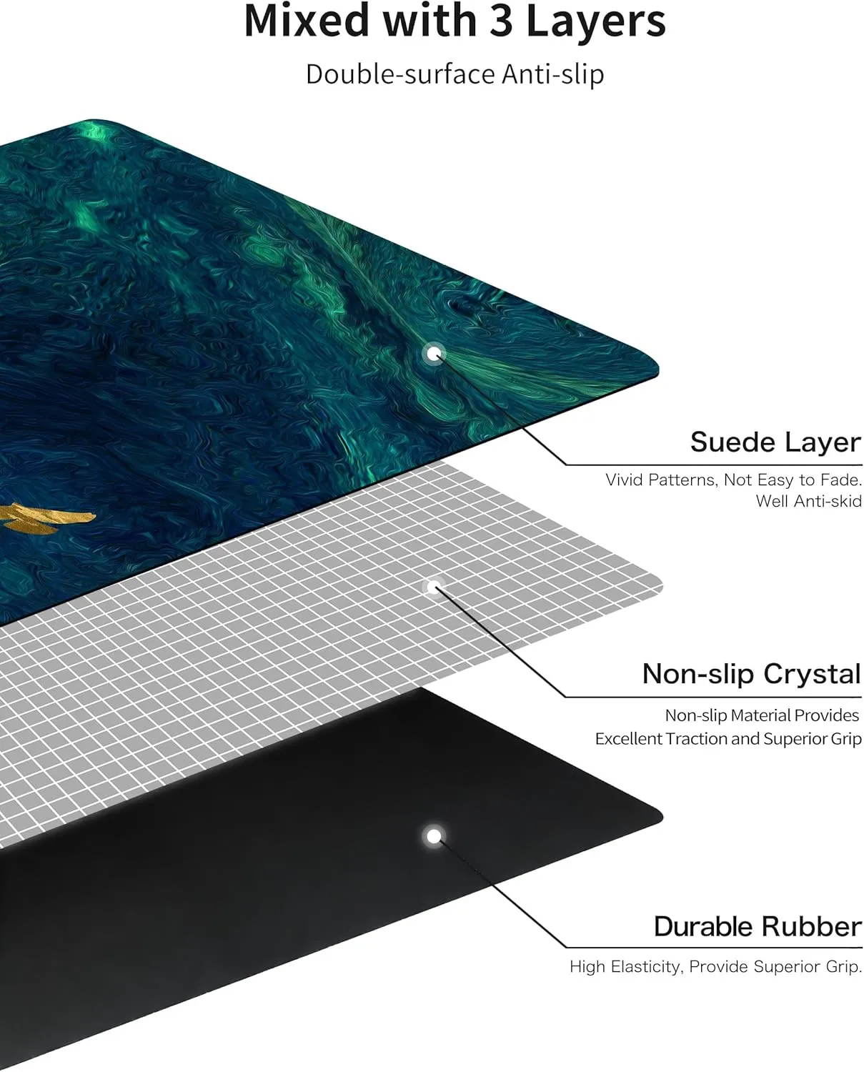 nuveti Printed Travel Yoga Mat-1/16 Inch Thick Non Slip Fitness Workout Mat with Carrying Bag, Foldable Lightweight Suede & Natural Rubber Yoga Mat for Yoga Pilates and Fitness 72" L x 24" W x 1.5mm