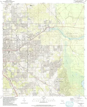 Ocala East FL topo map, 1:24000 Scale, 7.5 X 7.5 Minute, Historical, 1991, Updated 1991, 26.7 x 21.9 in