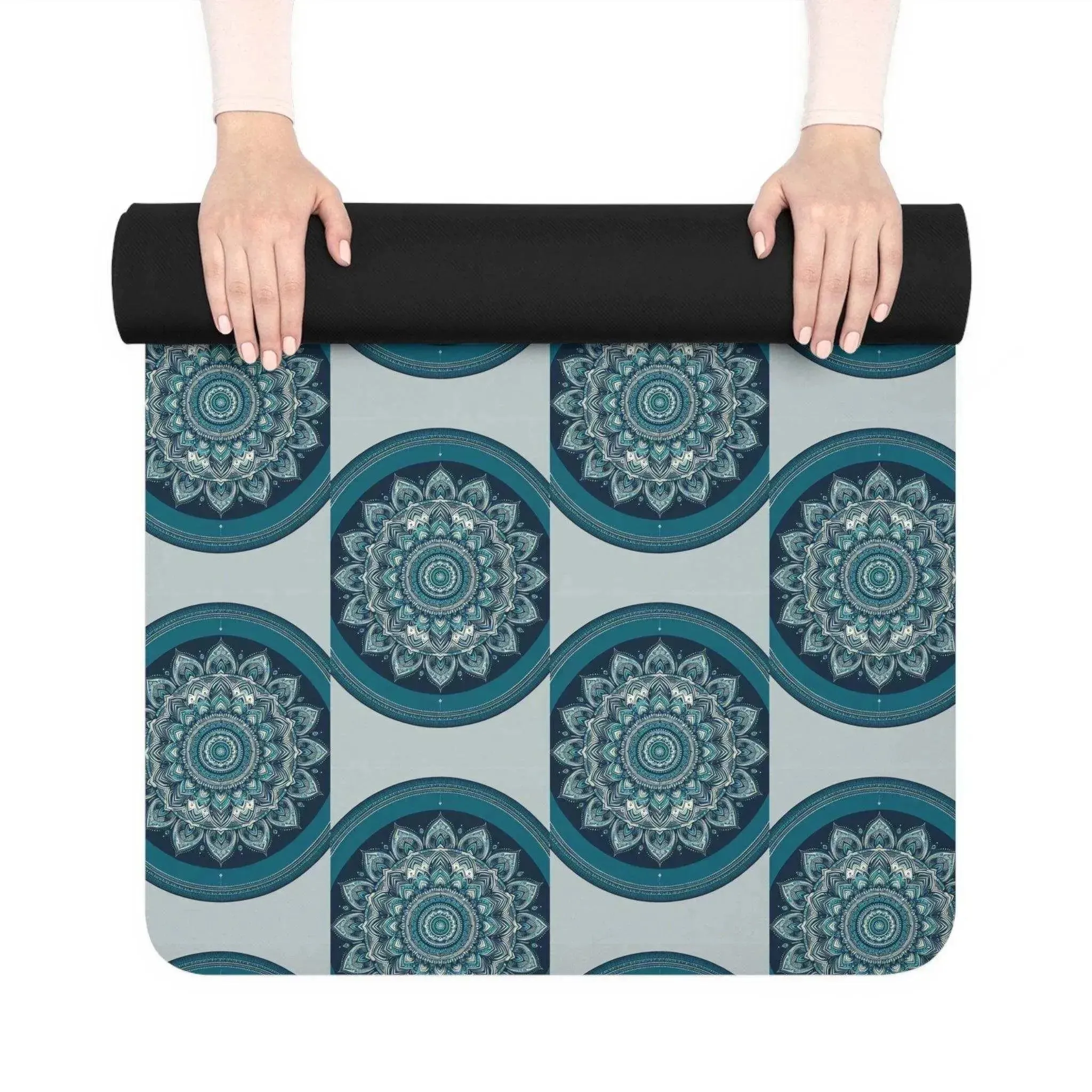 Ocean Waves Mandala Yoga Mat 🌊🌀 sustainable A Yoga Mat Inspired by Buddha Zen Yoga Mat