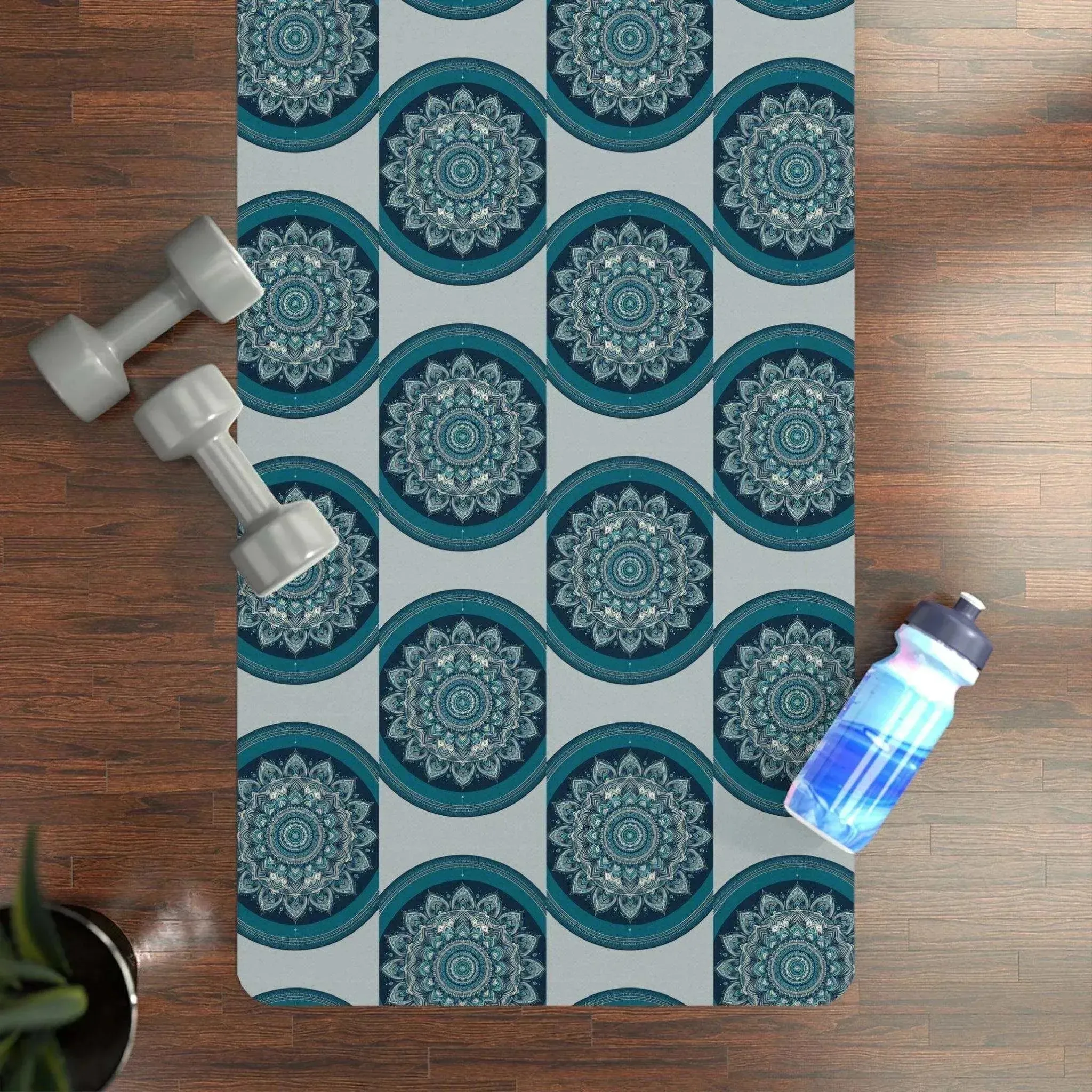 Ocean Waves Mandala Yoga Mat 🌊🌀 sustainable A Yoga Mat Inspired by Buddha Zen Yoga Mat