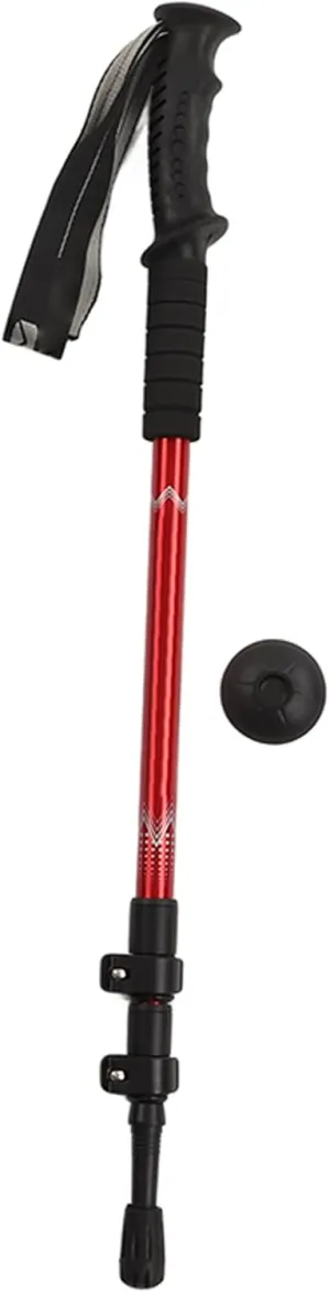 oceanside Walking Stick, Aluminum Ergonomic Adjustable Straight Walking Hiking Poles with Accessories for Outdoor Climbing