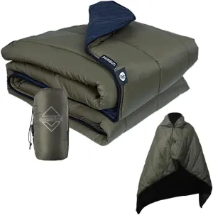 onewind Camping Blanket, Recycled Nylon Fabric Dupont Sorona Fillings, Warm, Puffy, Breathable, Windproof, Packable, Lightweight Camping Quilt for Outdoor Hiking Backpacking Travel Beach