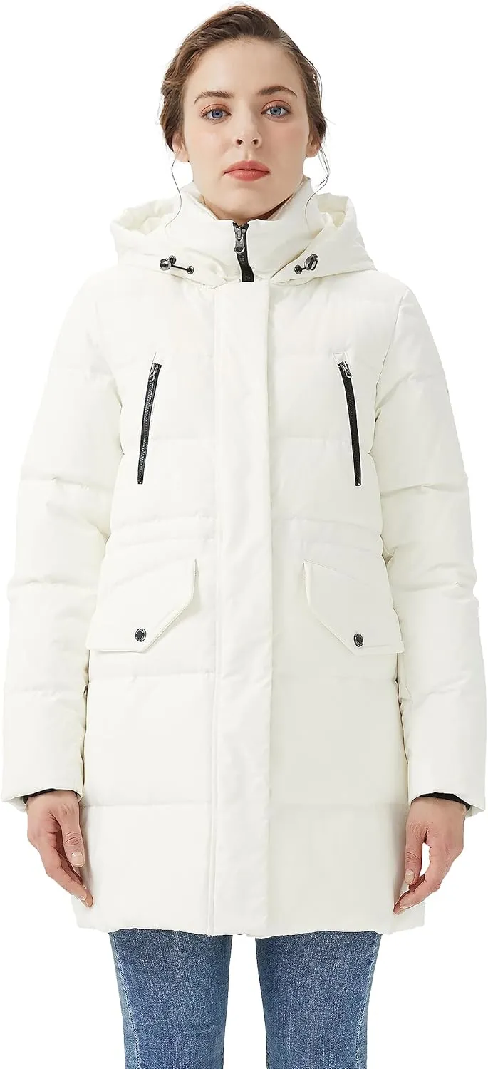 Orolay Women's Puffer Winter Down Coat Thickened Parka Jacket with Hood
