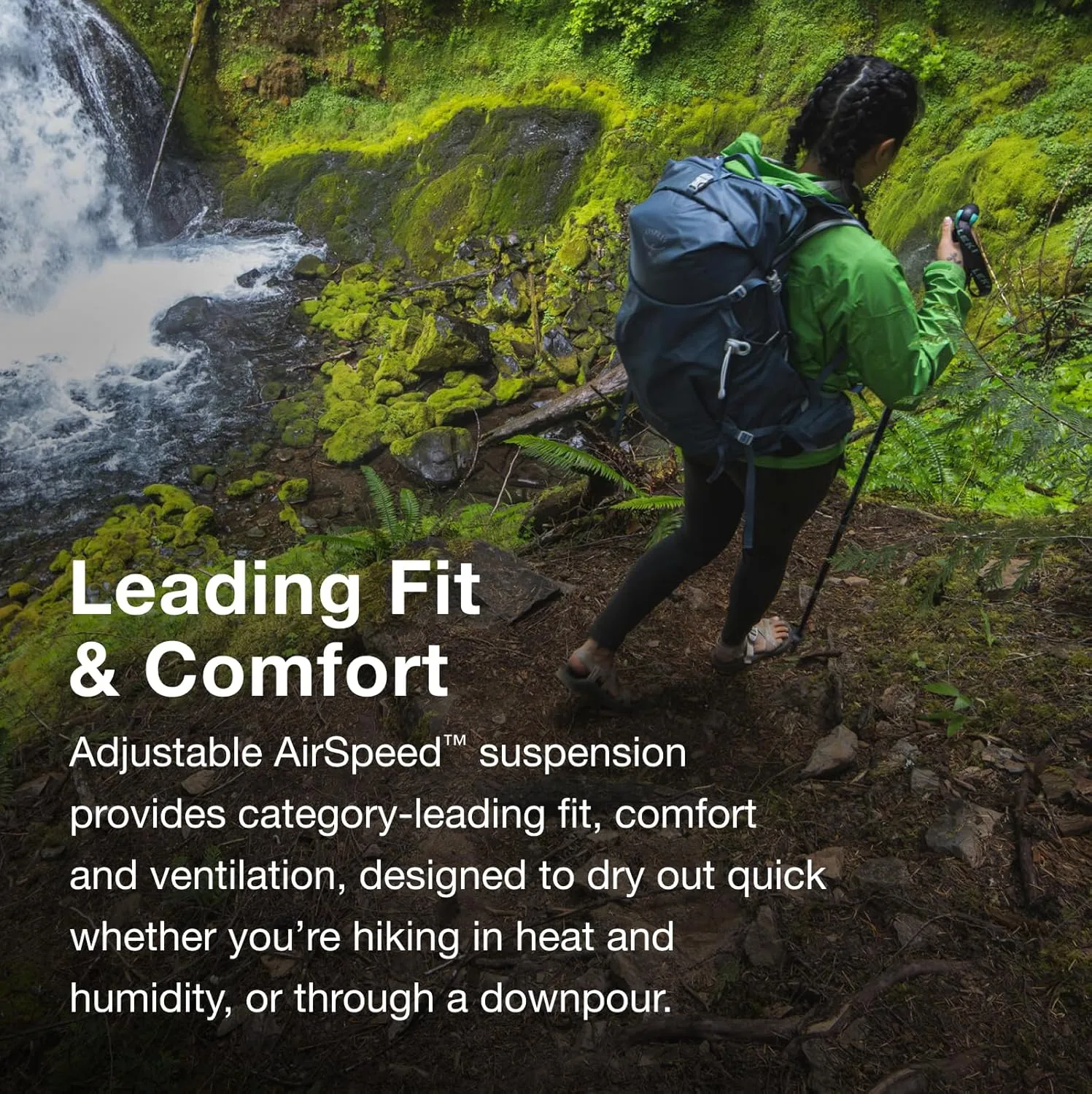 Osprey Downburst 34L Women's Hiking Backpack, Tidal Blue
