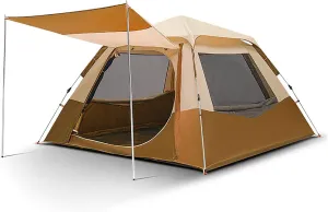 Outdoor Camping Tent,3-4 Person Instant Family Camping Tent - Pop-Up Quick Setup Outdoor Tents Automatic Tents for Parties,Picnic,Outdoors Travel,Camping