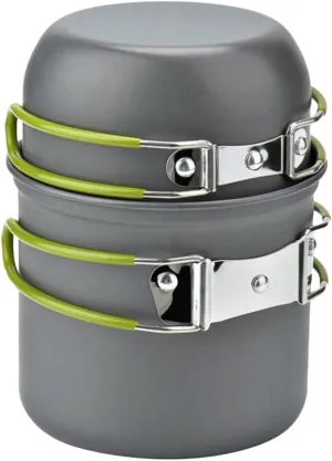 Outdoor Cooking Set Portable Stove Non-Stick Teapot Cooking Tools Camping Cookware Aluminum Alloy Perfect for 1-2 People