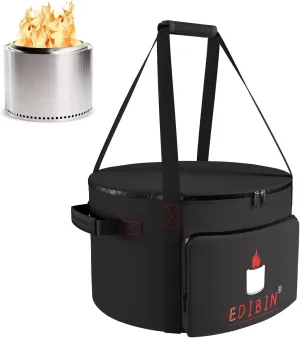 Outdoor Fire Pit Bag Compatible with Solo Stove Bonfire Fire Pit W x 19.5 Inch,H x 14 Inch Smokeless Fire Pit, Natural Wood Burning Firebowl(Only Bag)