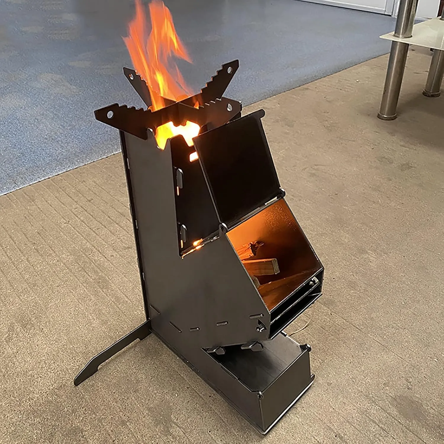 Outdoor Fishing, Picnic, Rocket Stove, firewood Stove, Portable Picnic, Household firewood Stove, Heating and Burning Stove in Winter，for Tent, Shelter, Heating and Cooking