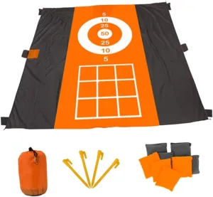 Outdoor Mat Crawfish para Camping Slow Moving Vehicle Triangle Pan Gripper Lawn Go Game Mat Ground Game Mat Pocket Game Mat Carpet Play Mat Camping Ground Mat Hopscotch Sandbag