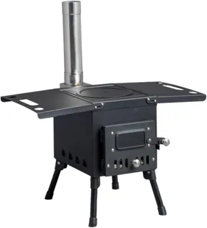 Outdoor portable courtyard wood stove, outdoor camping stainless steel wood-burning wood stove, self-driving barbecue barbecue stove