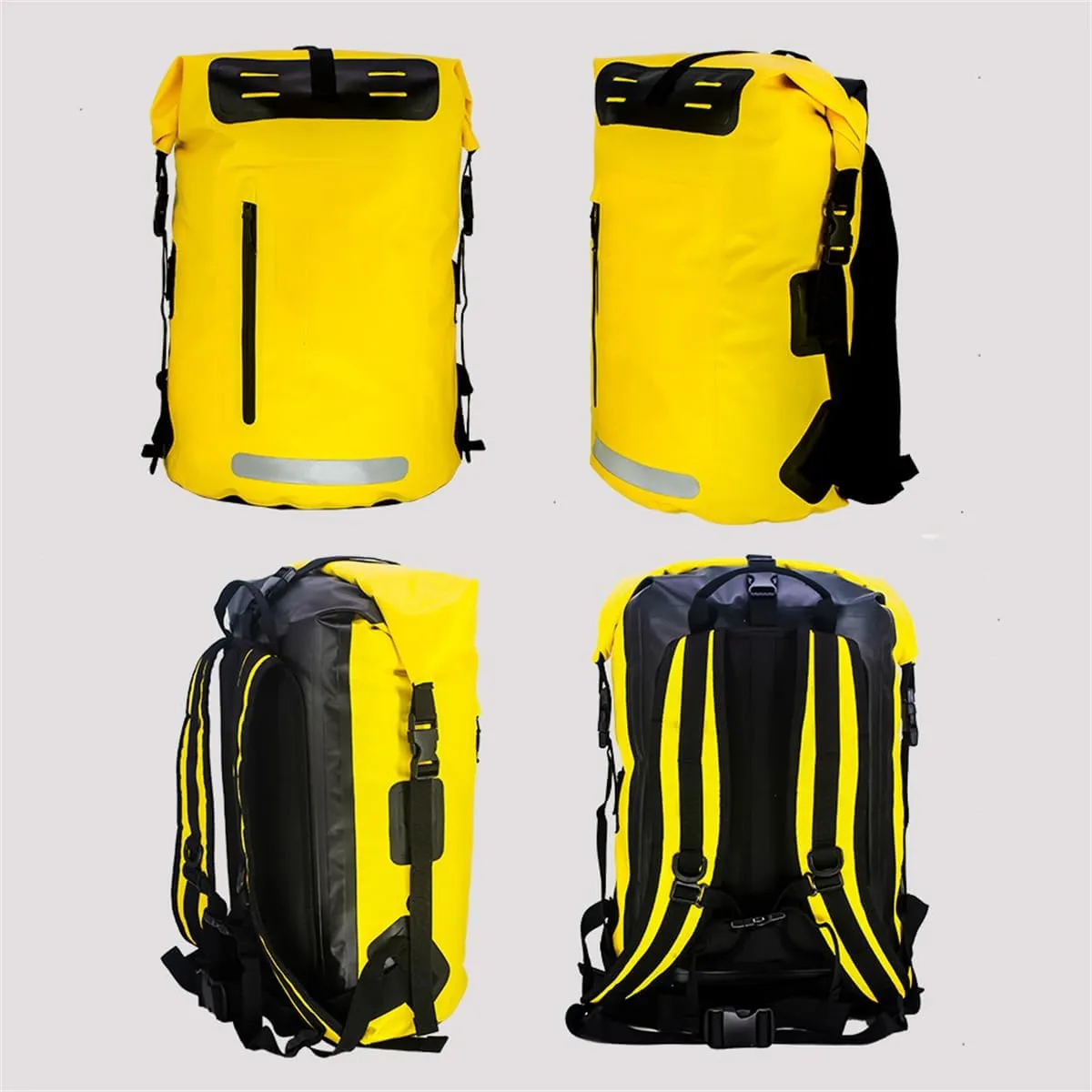 Outdoor PVC Waterproof Dry Backpack Water Floating Bag Roll Top Sack, Dry Backpack Waterproof Surfing Swimming Kayaking (Blue,55L)