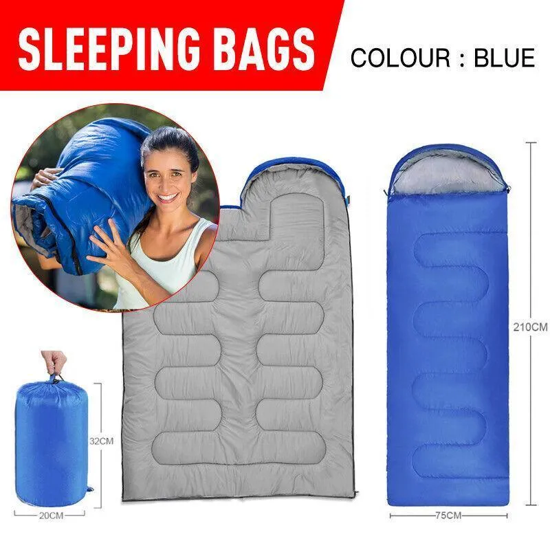 Outdoor Sleeping Bags Single Sleeping Bag Camping Hiking Winter Thermal Au Stock