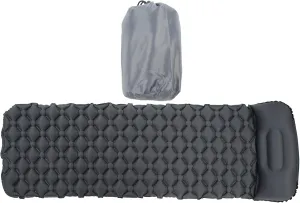 Outdoor Sleeping Mattress TPU Damp Proof Lightweight with Pillow for Camping Backpacking, Inflatable Sleeping Pad with Fast Inflation, Durably Sealing and Convenient Storage
