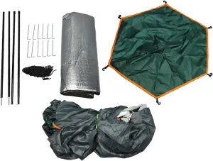 Outdoor Tent, Oxford Cloth, Portable, Foldable, Automatic, Instant Setup, Rainproof, Hexagonal Sun Shade Tent for Camping, Beach