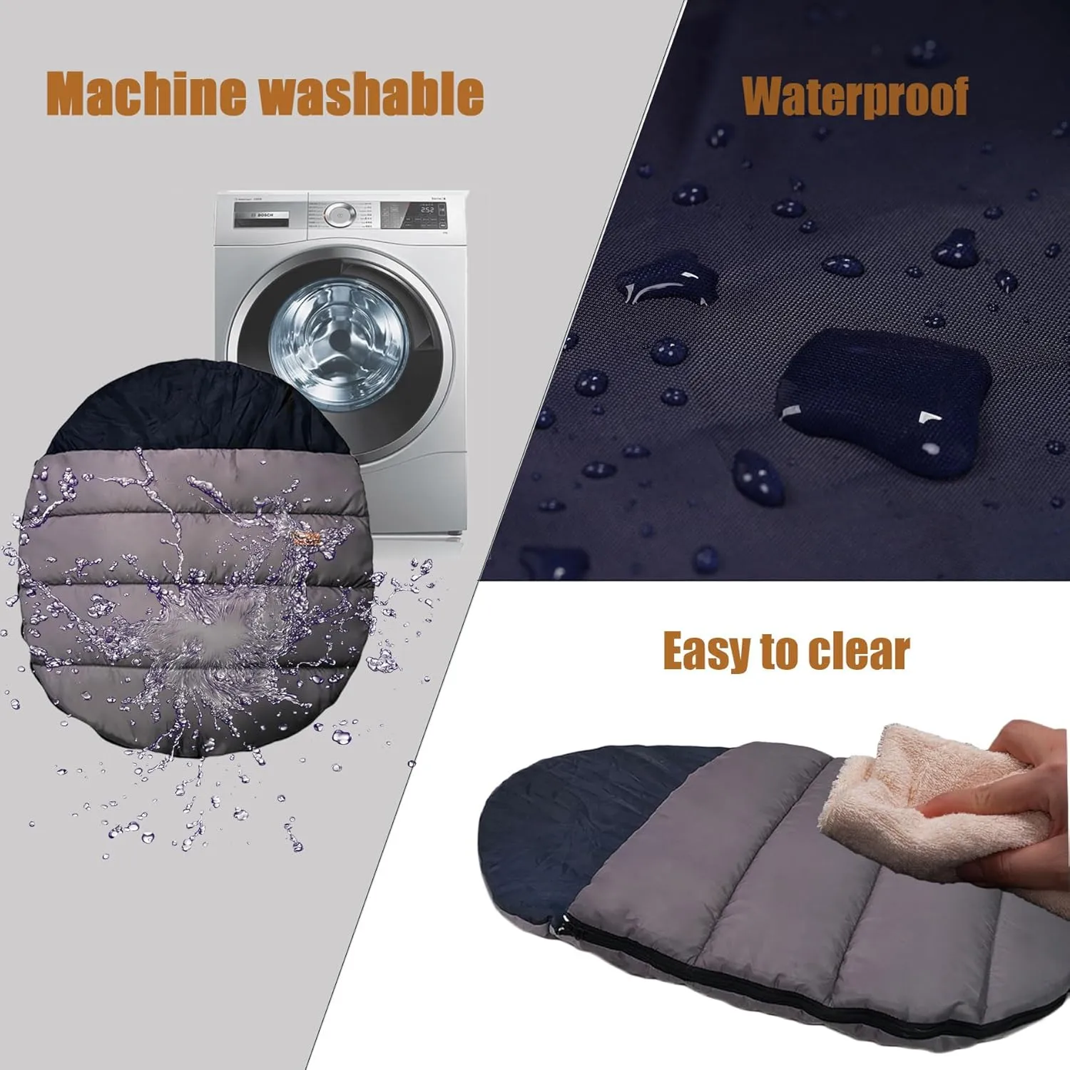 Outdoor Travel Dog Bed, Extra Durable Camping Dog Sleeping Bag, Large Portable Dog Mat, Machine Washable & Foldable,