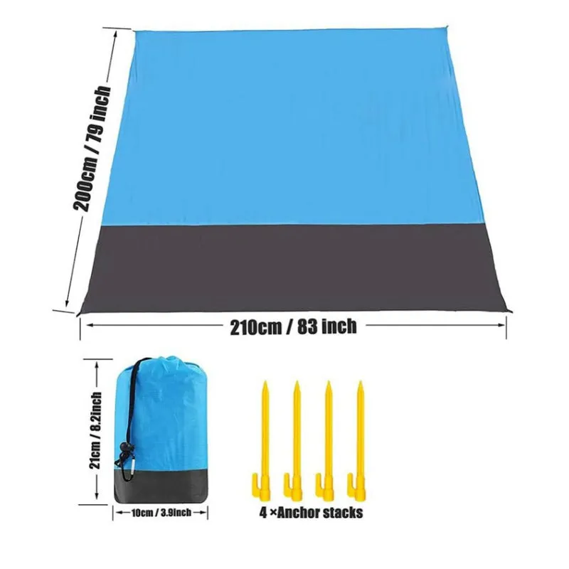 Outdoor Waterproof Beach Blanket Camping Picnic Mat with Bag