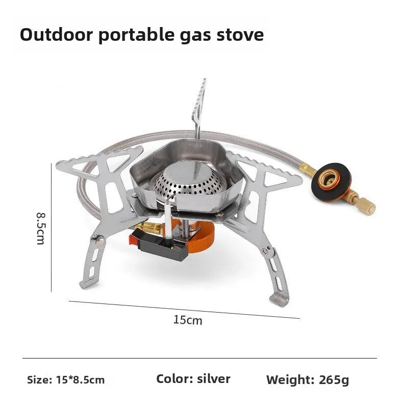 Outdoor windproof burner camping cassette stove picnic kettle windproof portable stove set