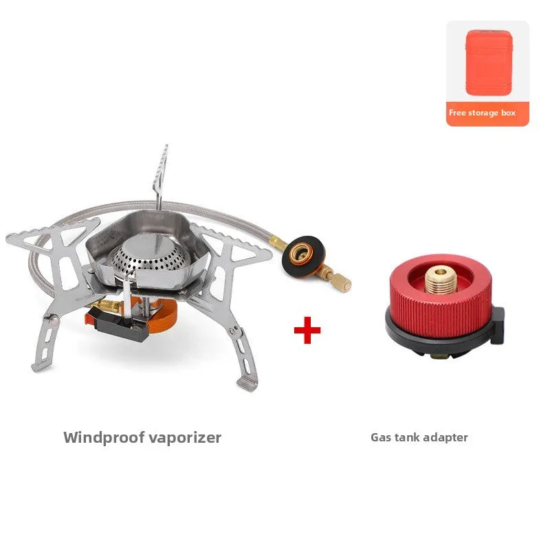 Outdoor windproof burner camping cassette stove picnic kettle windproof portable stove set