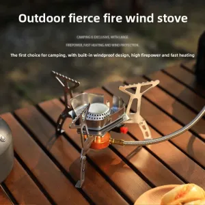 Outdoor windproof burner camping cassette stove picnic kettle windproof portable stove set