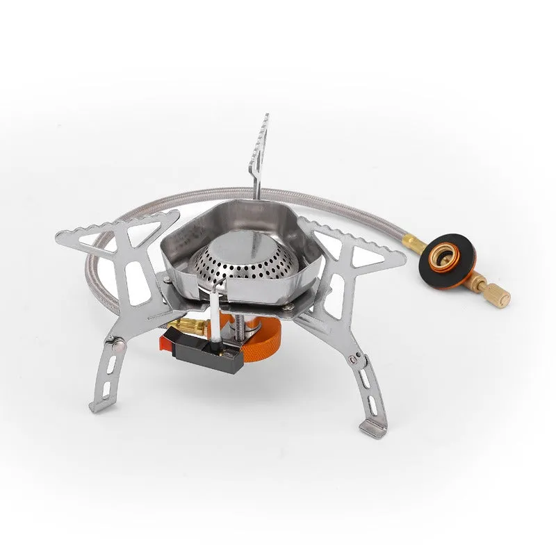 Outdoor windproof burner camping cassette stove picnic kettle windproof portable stove set