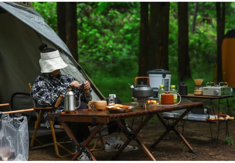Outdoor windproof burner camping cassette stove picnic kettle windproof portable stove set